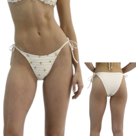 Lemon Squeeze String Bikini Bottoms XXL 20 No Boundaries NWT - Picture 1 of 7